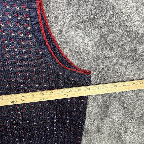 Boathouse Row Nordic Knit Sweater Vest Men's XL Preppy Grandpa Geometric Wool - Picture 5 of 8